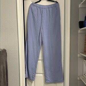 Good American Light Denim color Cotton Elastic Waist Pants